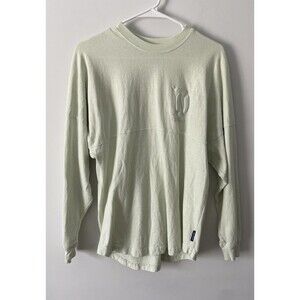 Walt Disneyland Resort Spirit Jersey Adult Small Green Long Sleeve Glitter Print